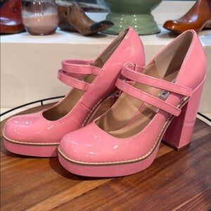 Steve Madden Pink Platform Mary Jane Heels